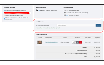 Cum adaug un cod de discount?